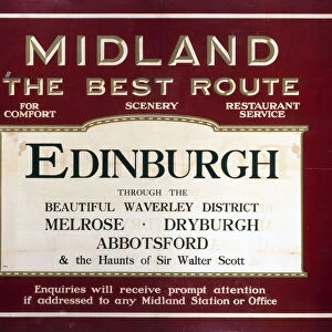 Edinburgh through the beautiful Waverley district, MR poster, 1900-1923
