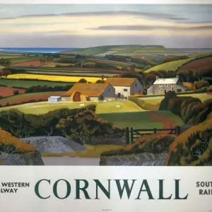 Cornwall Print, 1936 GWR / SR Poster