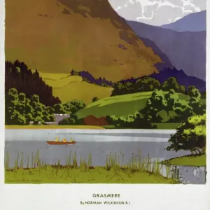 Norman Wilkinson's Print of Grasmere, The Lake District for Holidays Norman Wilkinson's Print of Grasmere, The Lake District for Holidays