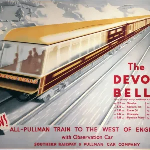 La Devon Belle, locandina della SR, 1947. La Devon Belle, locandina della SR, 1947.
