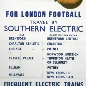 London Football Print, 1959-1960 BR Poster