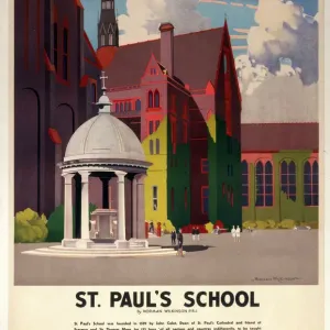 St Paul's School Print, 1938 London Midland and Scottish Railway poster