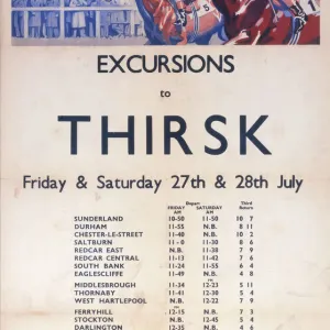 Excursion to Thirsk, BR poster, 1950