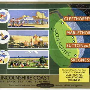 Lincolnshire Coast, BR poster, 1950s