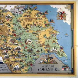 A Map of Yorkshire, BR poster, 1949