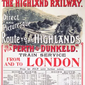 Route to the Highlands, Highland Railway poster, 1905