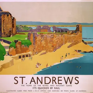 St Andrews Print, 1941 LNER Poster St Andrews Print, 1941 LNER Poster