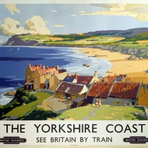Robin Hoods Bay Print, 1950s BR Poster