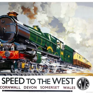 Speed to the West, GWR poster, 1939