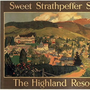 Sweet Strathpeffer Spa, the Highland Resort, LMS poster, c 1920s
