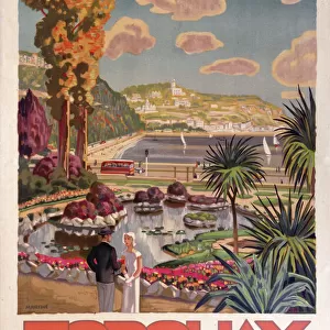 Torquay, Devons Riviera, GWR poster, 1930s