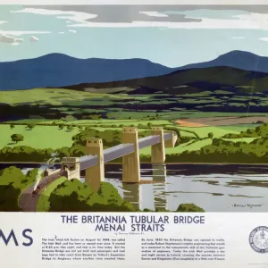 The Britannia Tubular Bridge Print, a 1923-1947 LMS poster The Britannia Tubular Bridge Print, a 1923-1947 LMS poster