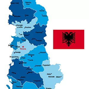 Albania Vector Map