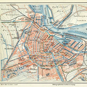 Amsterdam city map 1895