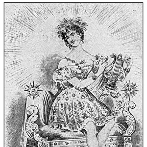 Antique illustration: Mrs Honey as Celestia