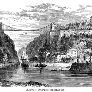 Clifton Suspension Bridge Print, Bristol River Avon Crossing