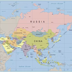 Asia Map - illustration