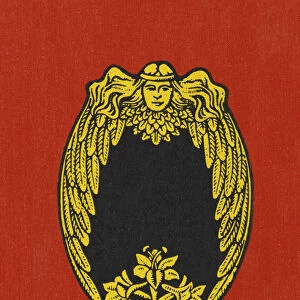 Badge on a Red Background