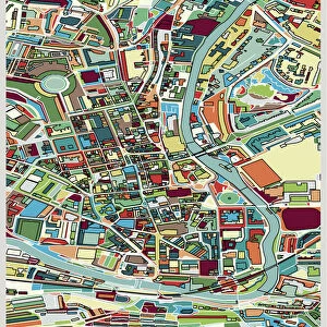 Map Poster Print Collection: Art Illustration Maps