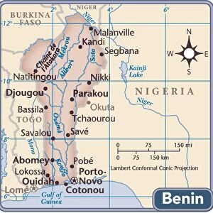 Benin country map