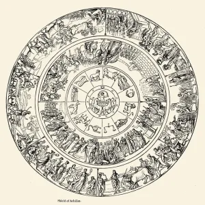 Shield of Achilles Print after M Quatremere de Quincy's Design