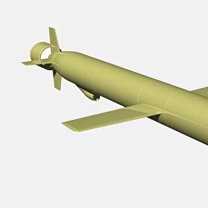 BGM-109 Tomahawk cruise missile, digital illustration