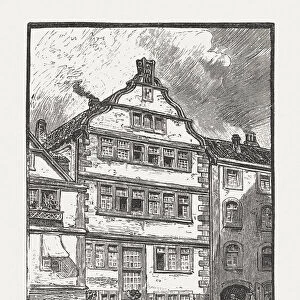 Birthplace of Ludwig van Beethoven in Bonn, Germany, published 1885