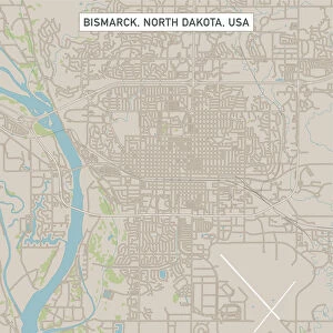 Bismarck North Dakota US City Street Map