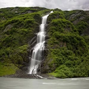 Bridal Veil Falls, waterfalls, near Valdez, Alaska, USA, North America