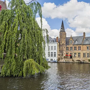 Buildings along a Canal in the historic Bruges