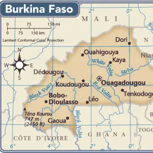 Burkina Faso Cushion Collection: Maps