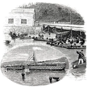 The cadets boathouse and boats, HMS Britannia
