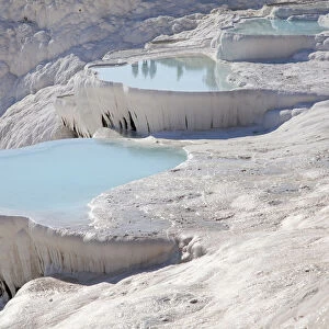 Calcium formations of Pamukkale, UNESCO World Heritage Site, Turkey