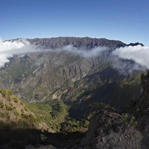 Caldera de Taburiente National Park, view from Pico Bejenado, La Palma, Canary Islands, Spain, Europe