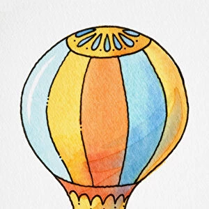Cartoon, hot air balloon