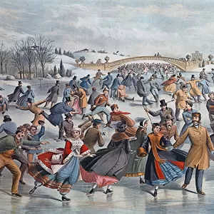 Central-Park, Winter; The Skating Pond