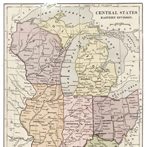 Central states eastern division map 1889