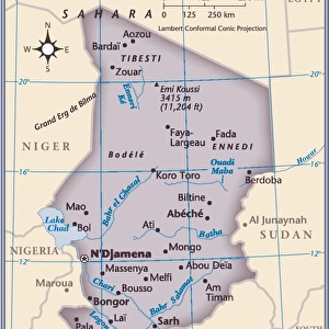 Chad country map