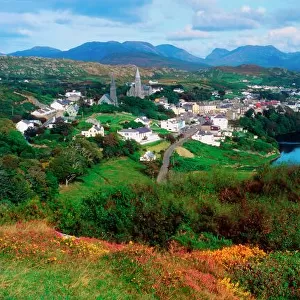 Clifden, Connemara, County Galway, Ireland, Twelve Bens In The Distance