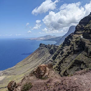 Cliffs and a road near Artenara, Gran Canaria, Canary Islands, Spain, Europe, PublicGround