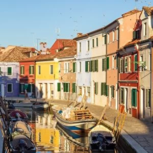 Colorful houses in the island of Burano, Venice