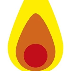 Digital illustration of burning green candle