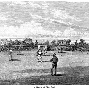 The Oval Cricket Ground, London 1855 Print
