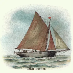 19th Century Galway Hooker Print