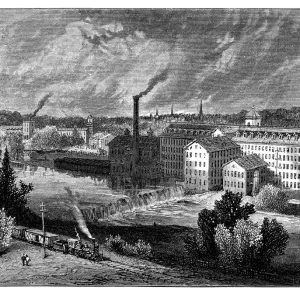 Industrial Revolution 1800s Print - 1878 Engraving Industrial Revolution 1800s Print - 1878 Engraving