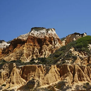 Eroded sandstone cliffs, Atlantic coast, near Melides, Portugal
