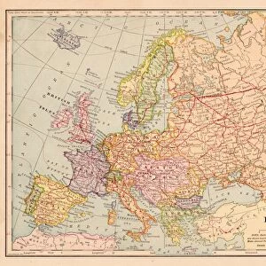 Europe map 1898