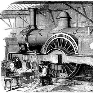 Express train engine London and North-Western Railway - Illustrated News