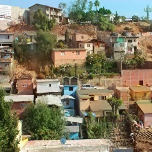 Favela Style Housing in Tijuana, Mexico