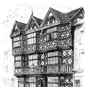 The Feathers Hotel, Ludlow (Victorian engraving)